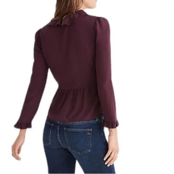 Madewell Blouse 100% Silk Wrap Blouse XXL - Picture 3 of 6